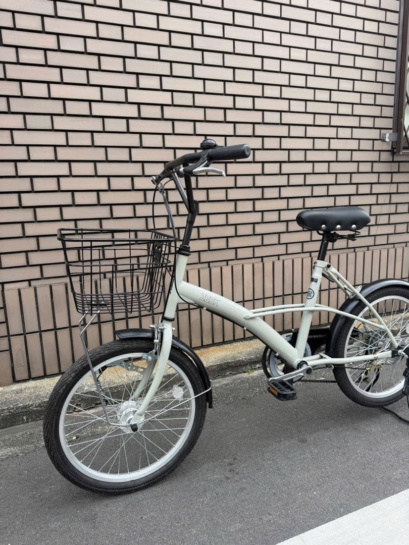 【大阪限定】小径自転車 ライトグレー 前部バスケット付き
