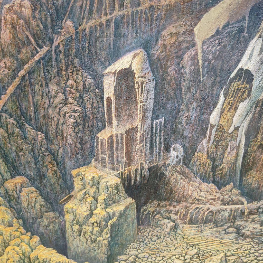 巨大で精緻,ものすごい掘出物！塚本聰「遥かなる地」S100号油彩、独立展出品作