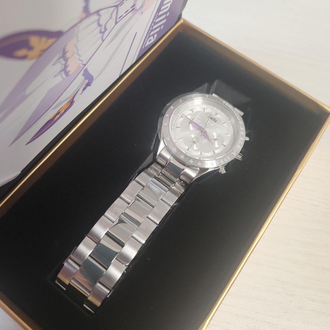 Re:ゼロから始める異世界生活　エミリア　クロノグラフ腕時計