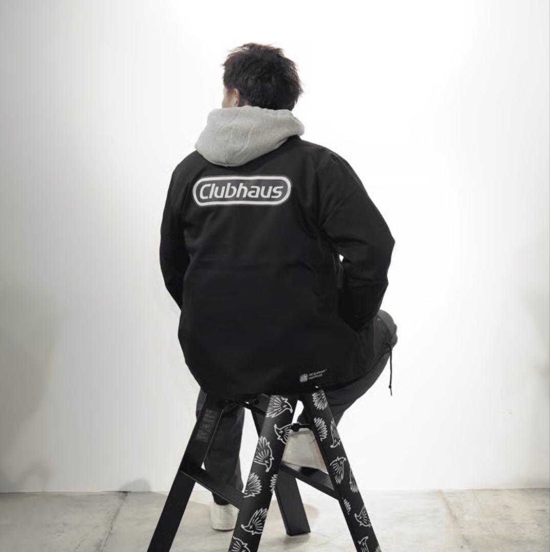 CLUBHAUS × HASEGAWA CoachJKT - Navy Logo