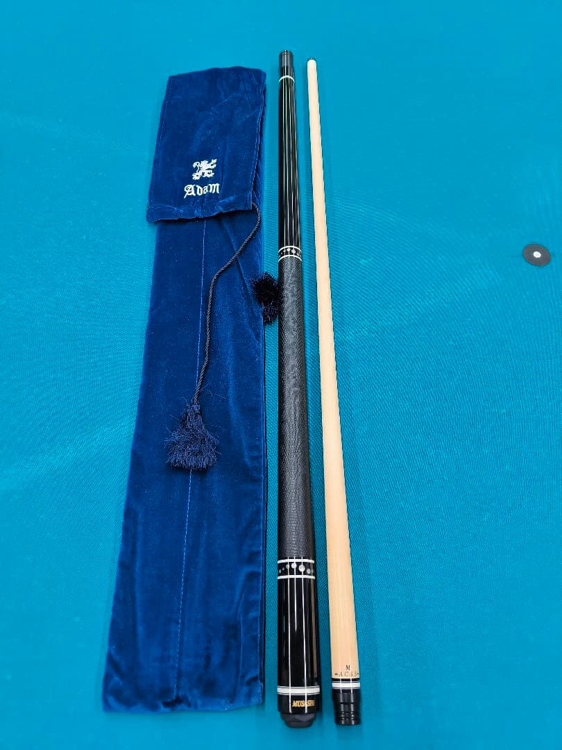 アダム　MUSASHI ビリヤードキュー 　角芯！　美品