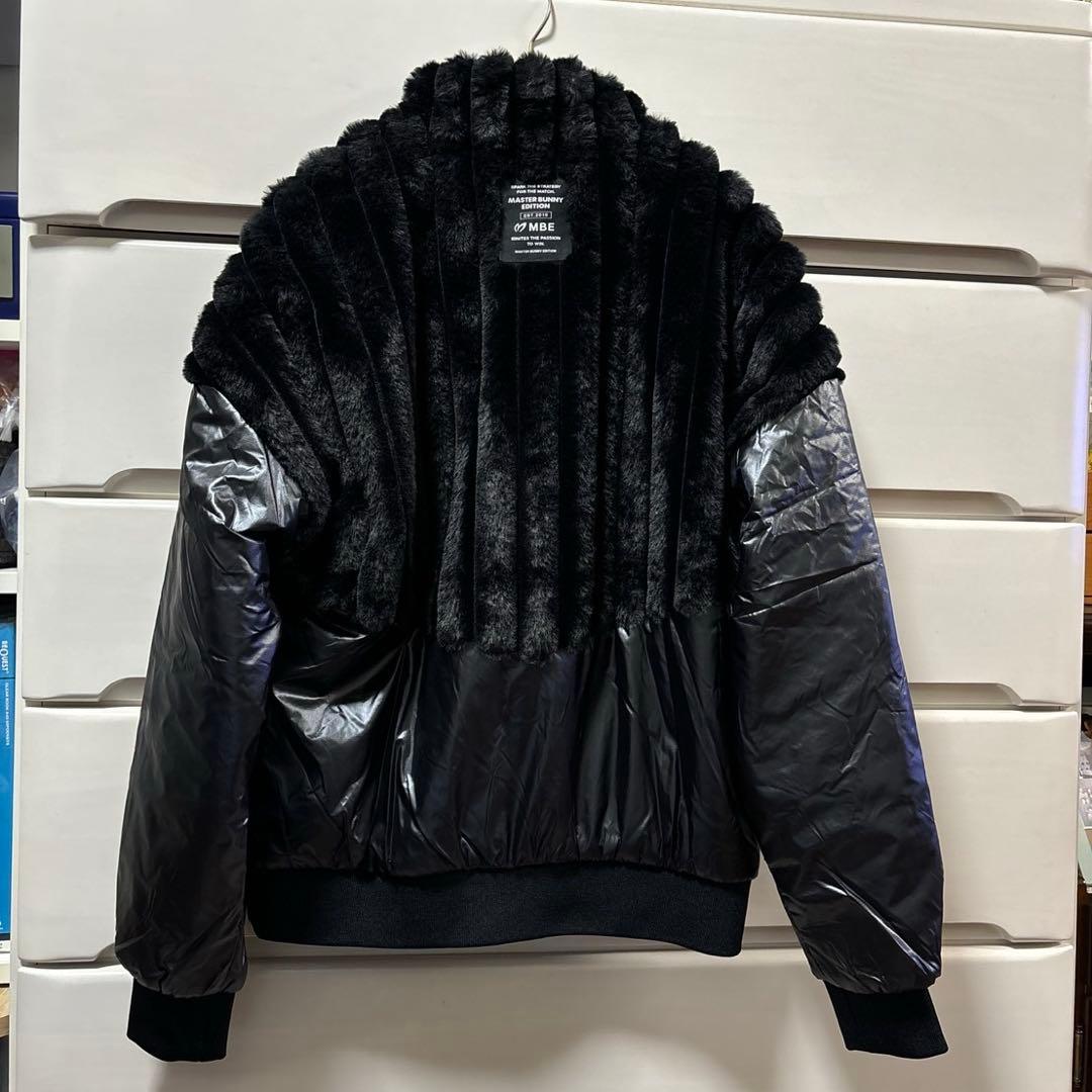 マスターバニースパッタリングエコファーコンビブルゾンブラックサイズ1