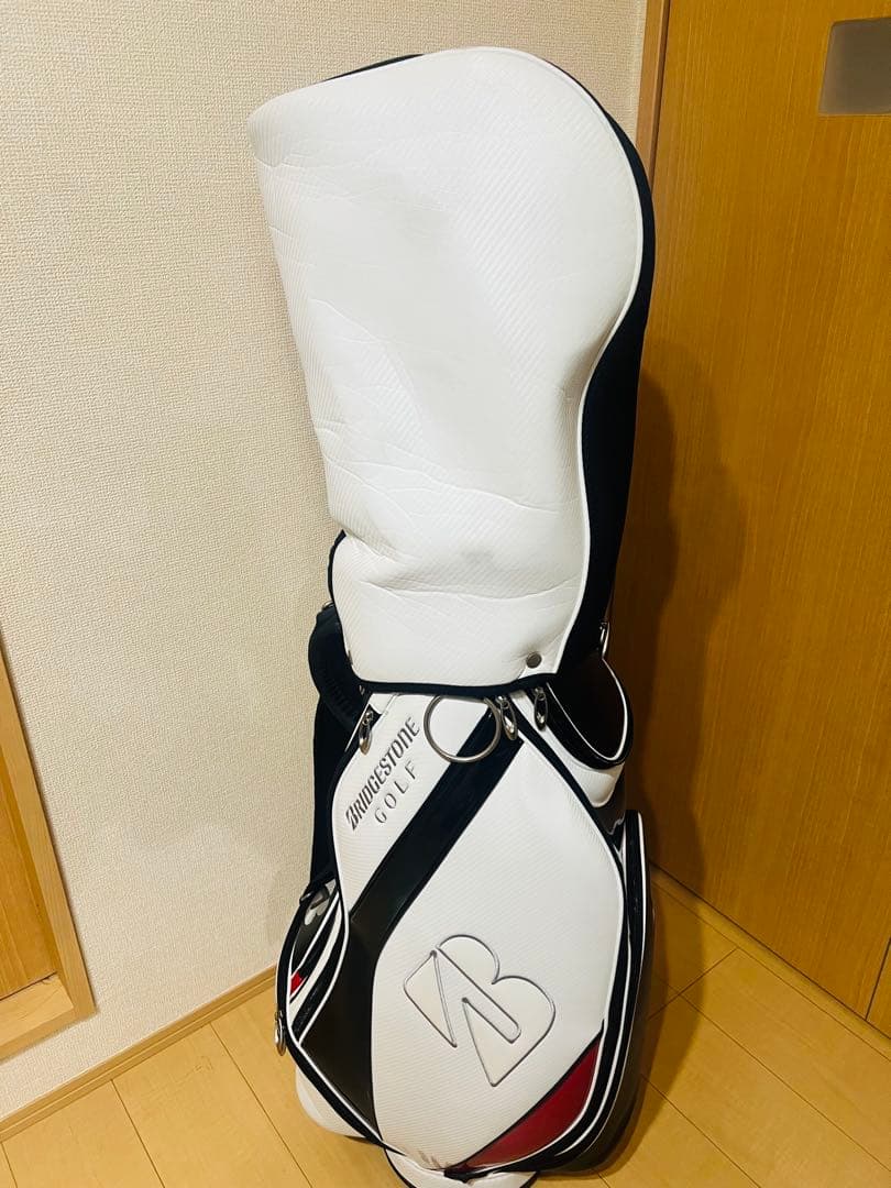 ブリヂストン キャディバッグ ホワイト/ブラック/レッド