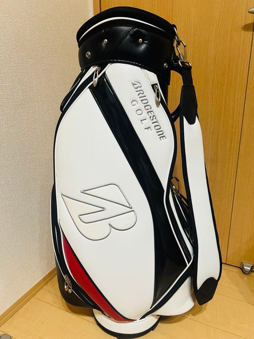 ブリヂストン キャディバッグ ホワイト/ブラック/レッド