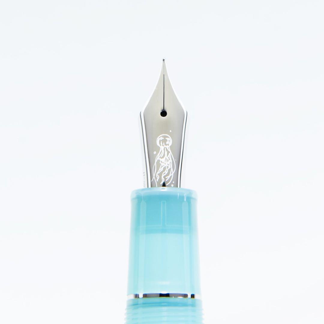 八文字屋限定 くらげアクアリウム セーラー万年筆 21金 MF