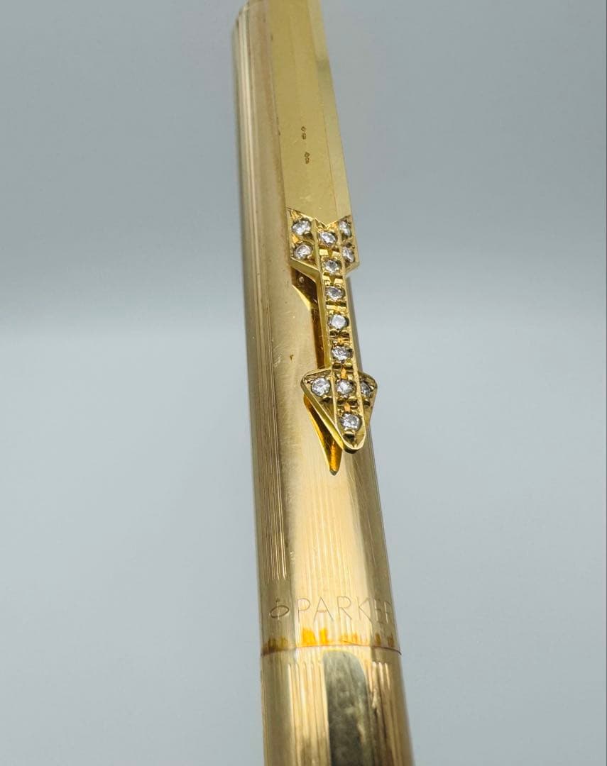★再値引き★　Parker ゴールドボールペン　ダイヤ13石　希少　特注モデル