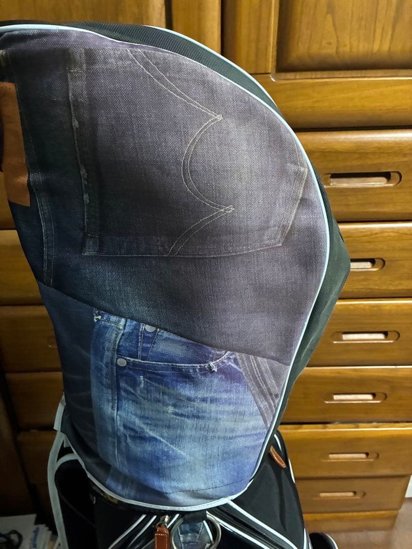 EDWIN ゴルフ キャディバッグ ブラック・デニム