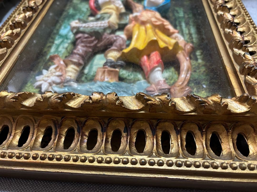 絵画　イタリア　アート　立体額