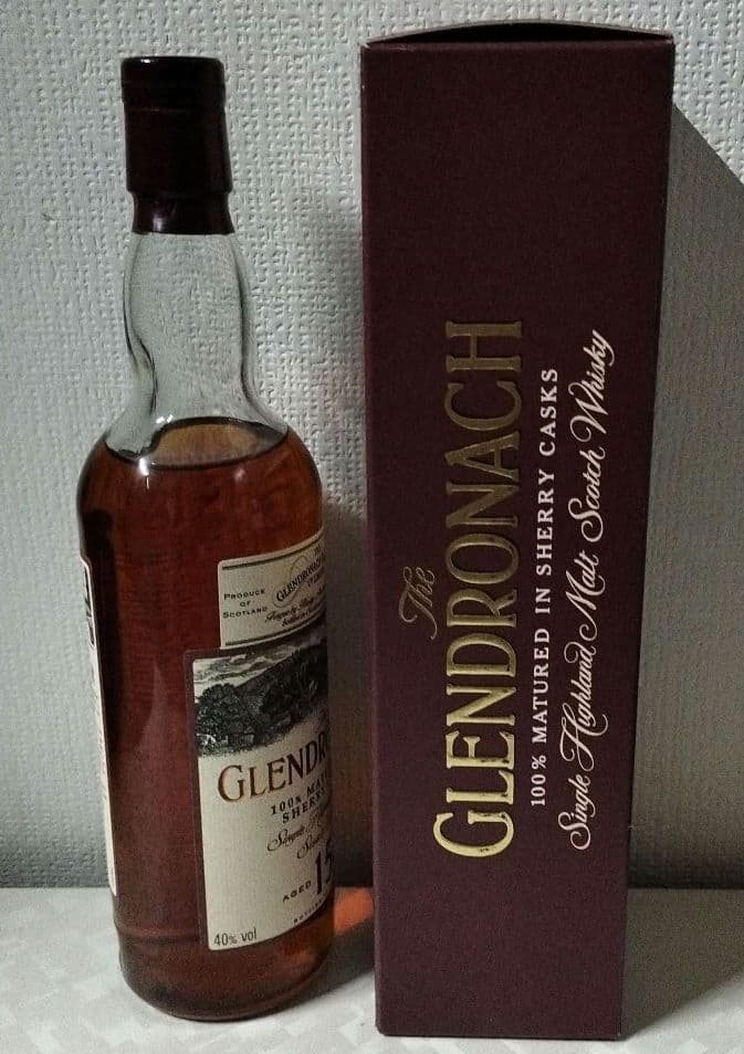 希少品未開栓古酒グレンドロナック15年 シェリー 旧ボトル 箱入り