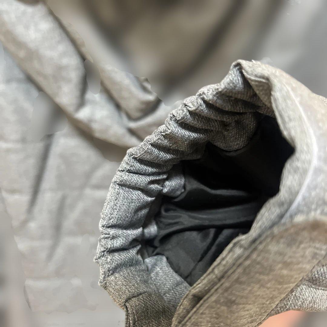 グレー フード付き スキーウェア 中綿入り　160