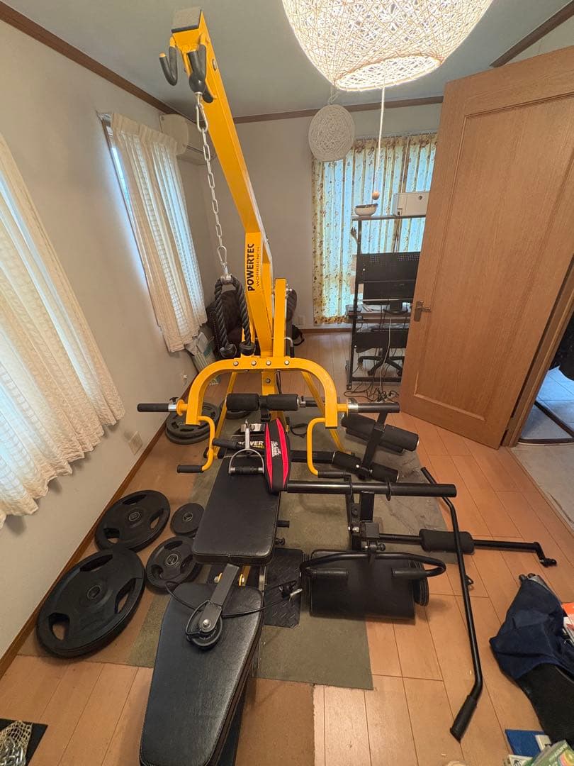 Powertec一式＋155kgプレート 引取限定