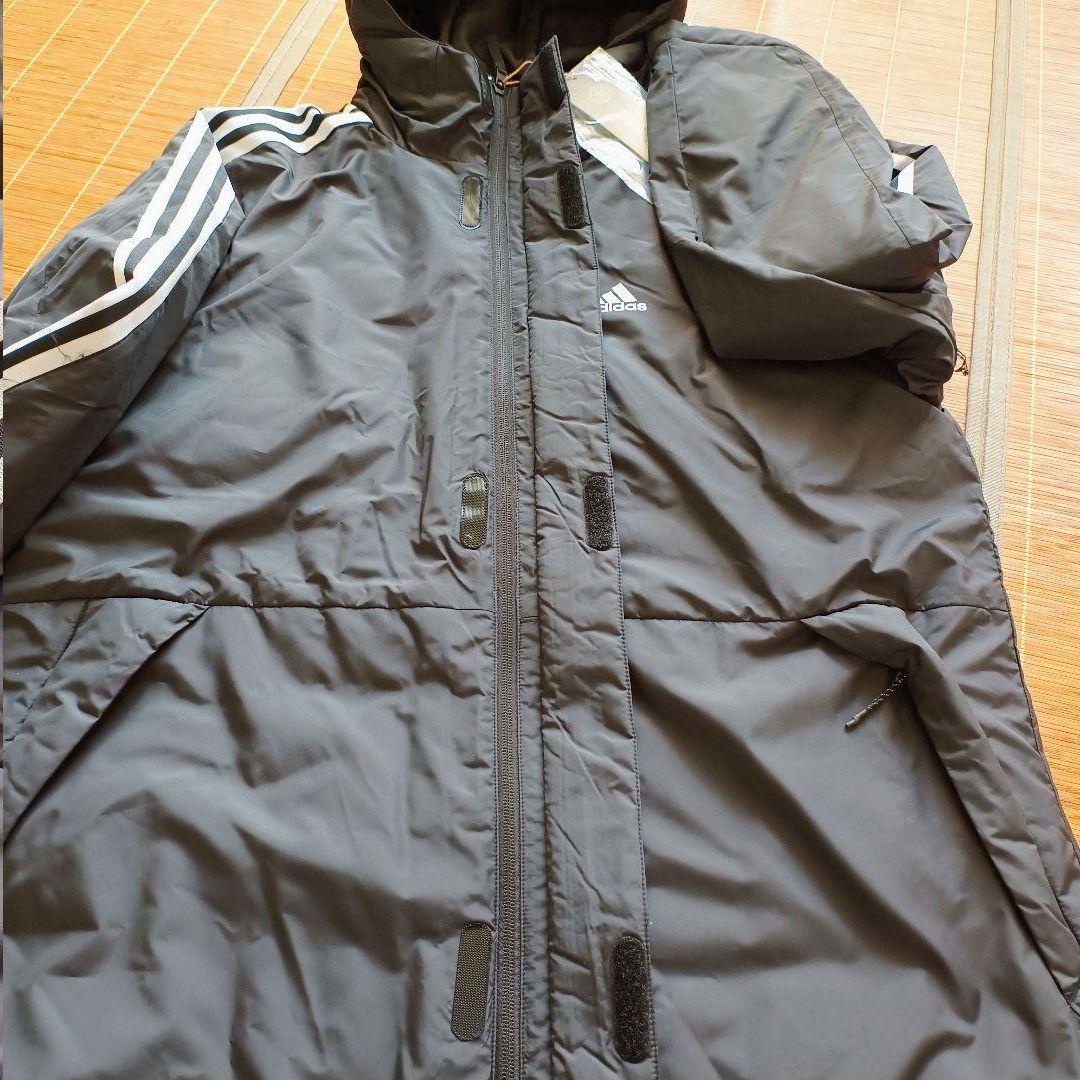 アディダス サッカー ベンチコート ライトインサレーテッド ロングコート 2XL