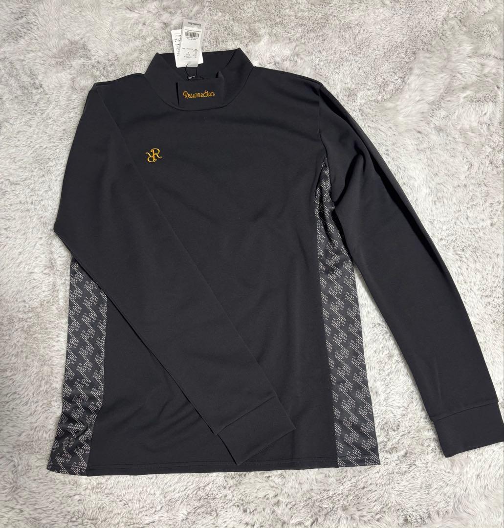 Resurrection GMバイカラーハイネックシャツ ブラックM
