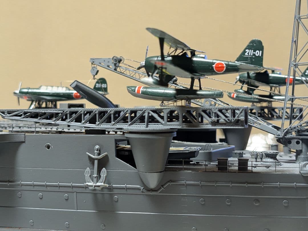 戦艦大和モノクローム1/200　完成品　アクリルケース付き