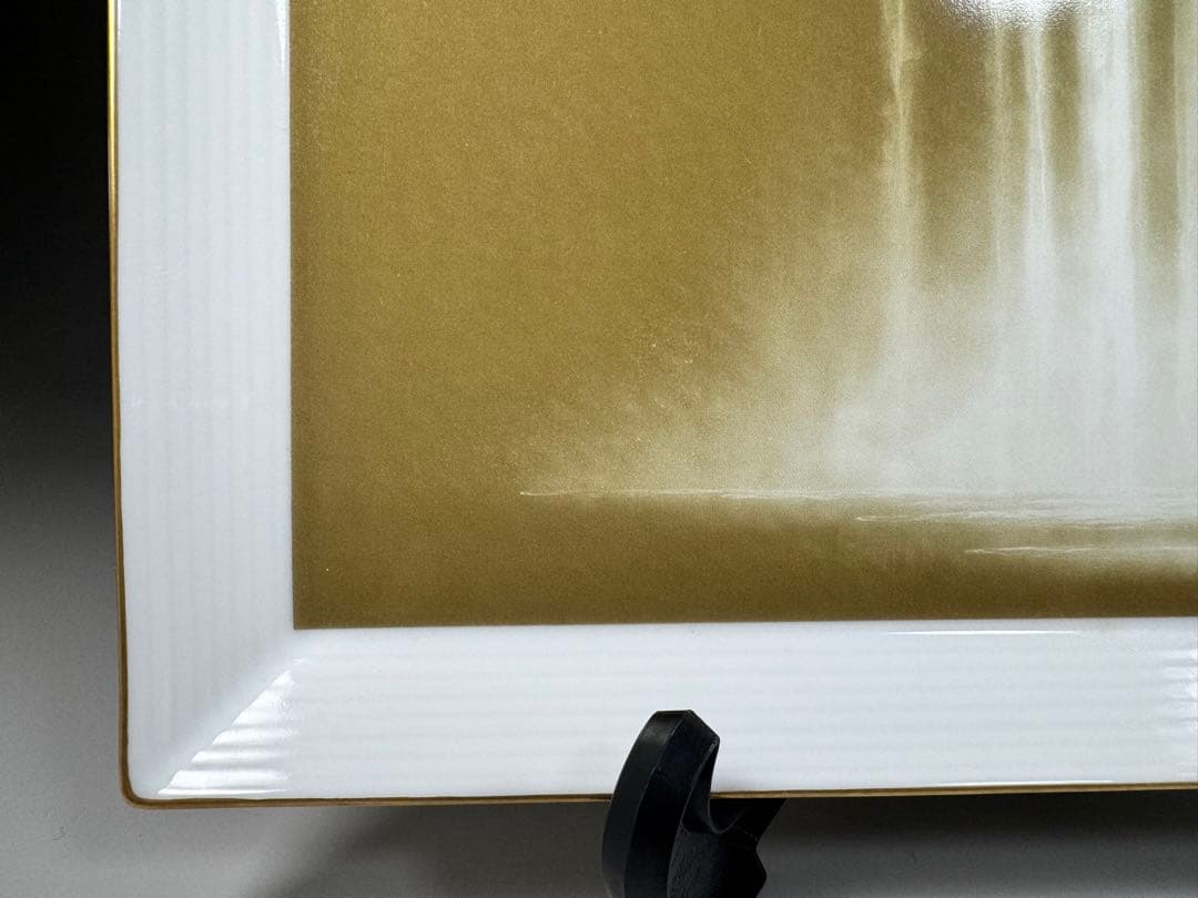 NAK 千住博 香蘭社 ウォーターフォール 飾皿 襲名記念 記念品 飾り皿 陶器