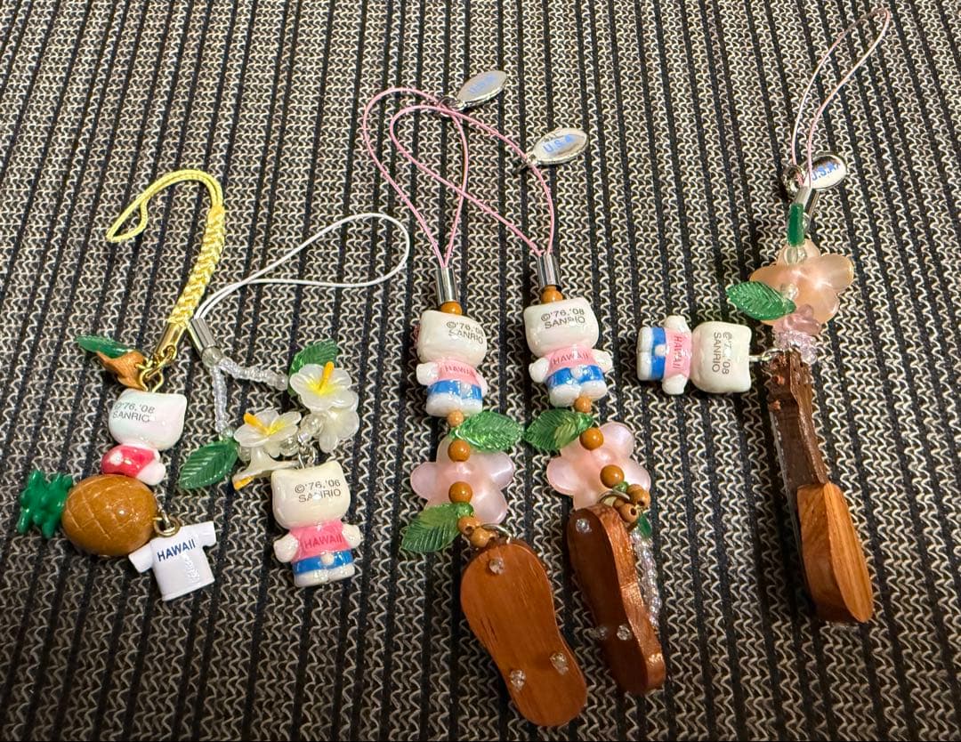 レア 限定白キテイkitty 根付けストラップ ABCstore 5点