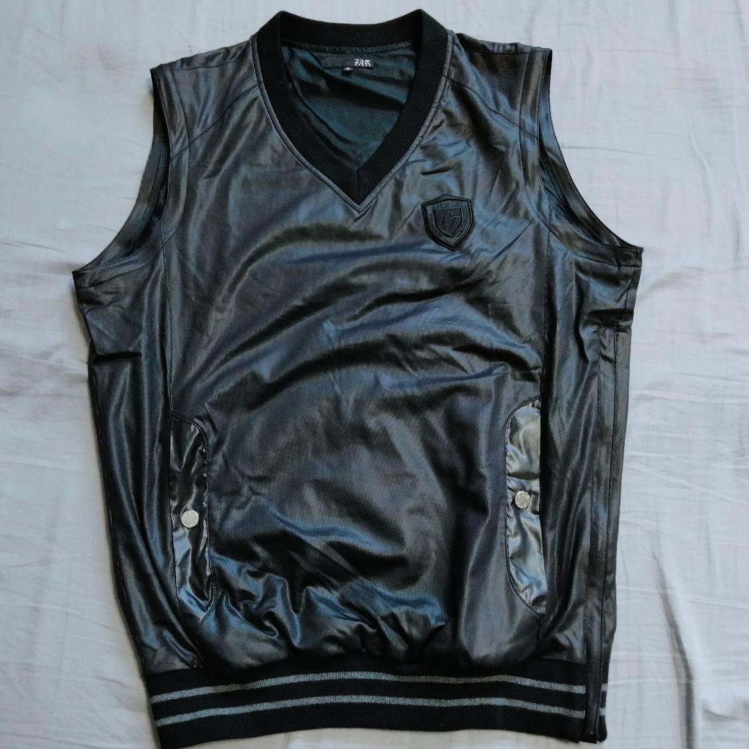 23区SPORT　メンズ　Vネック ジャンパー　ベスト　2way　ブラック　M