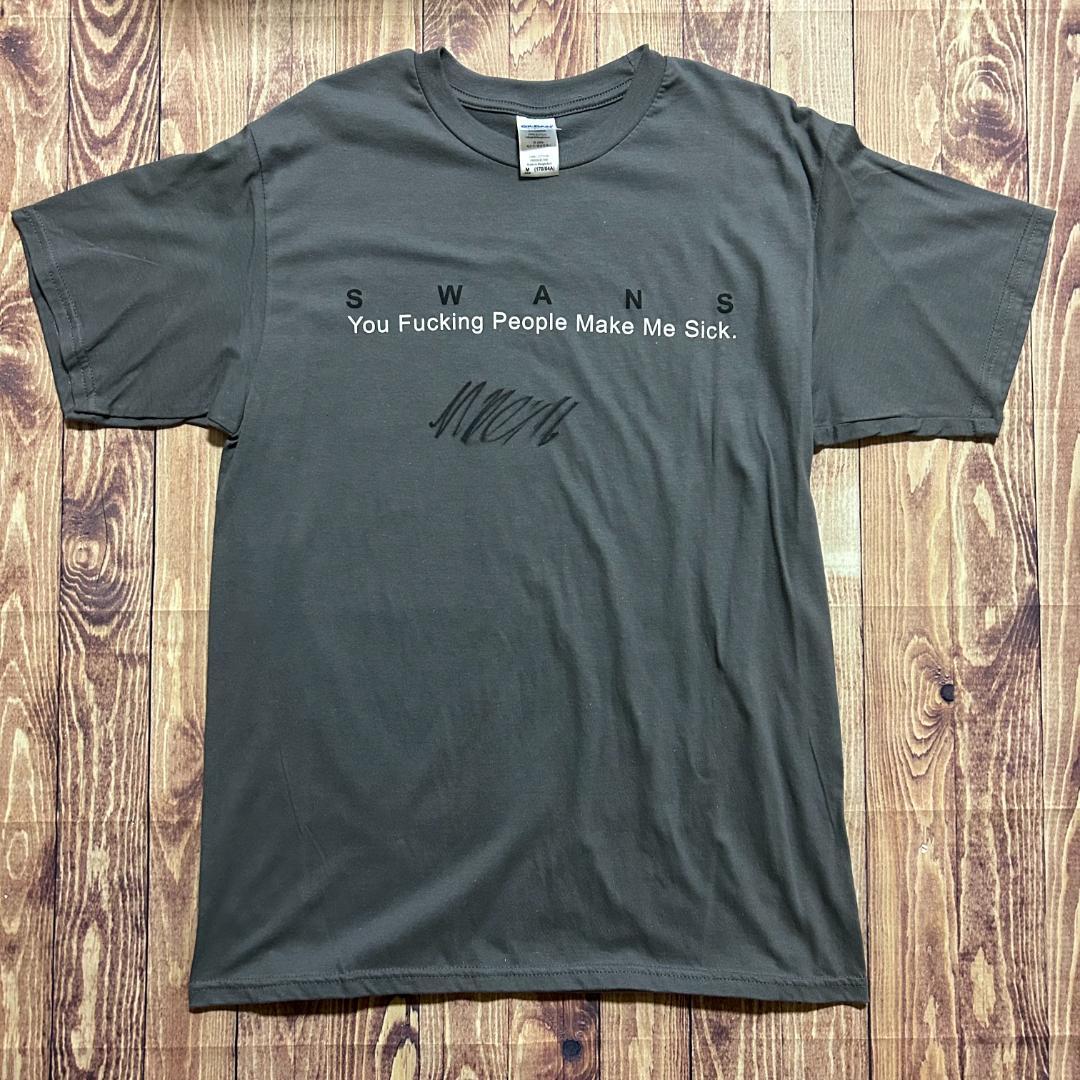 【貴重！】SWANS Michael Gira直筆サイン入　バンドTシャツ M