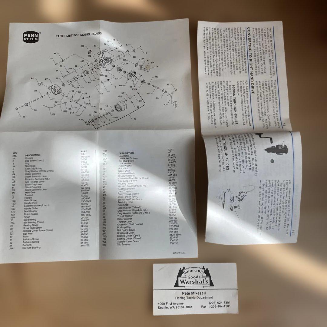 Penn 6500SS スピニングリール