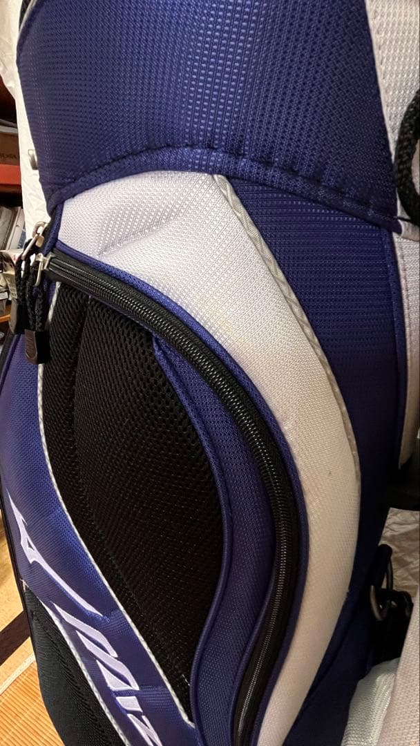 【ほぼ未使用】MIZUNO ゴルフバッグ キャディバッグ ブルー×ホワイト
