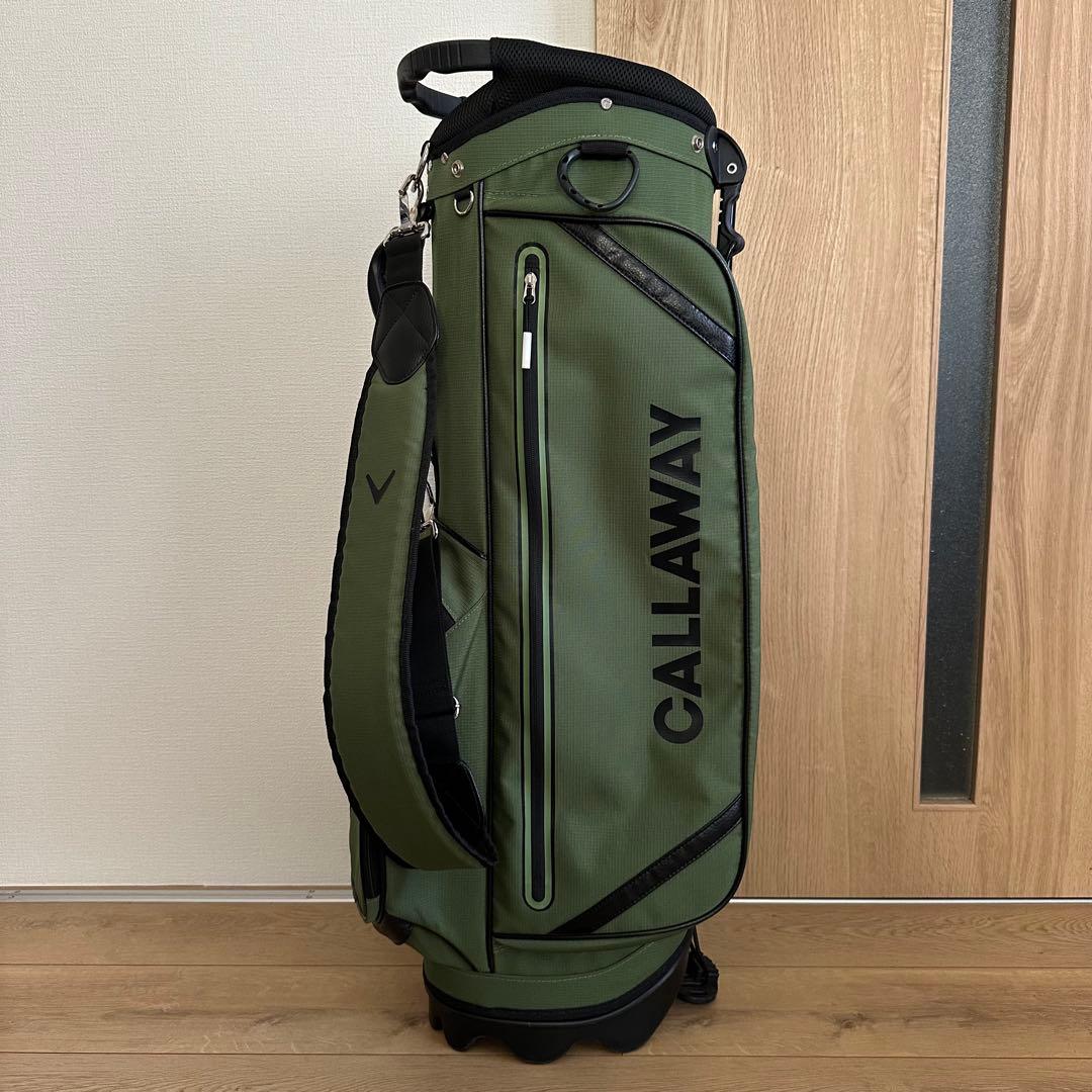 美品 CALLAWAY キャディバッグ 9.5型 スタンド カーキ SS22JM