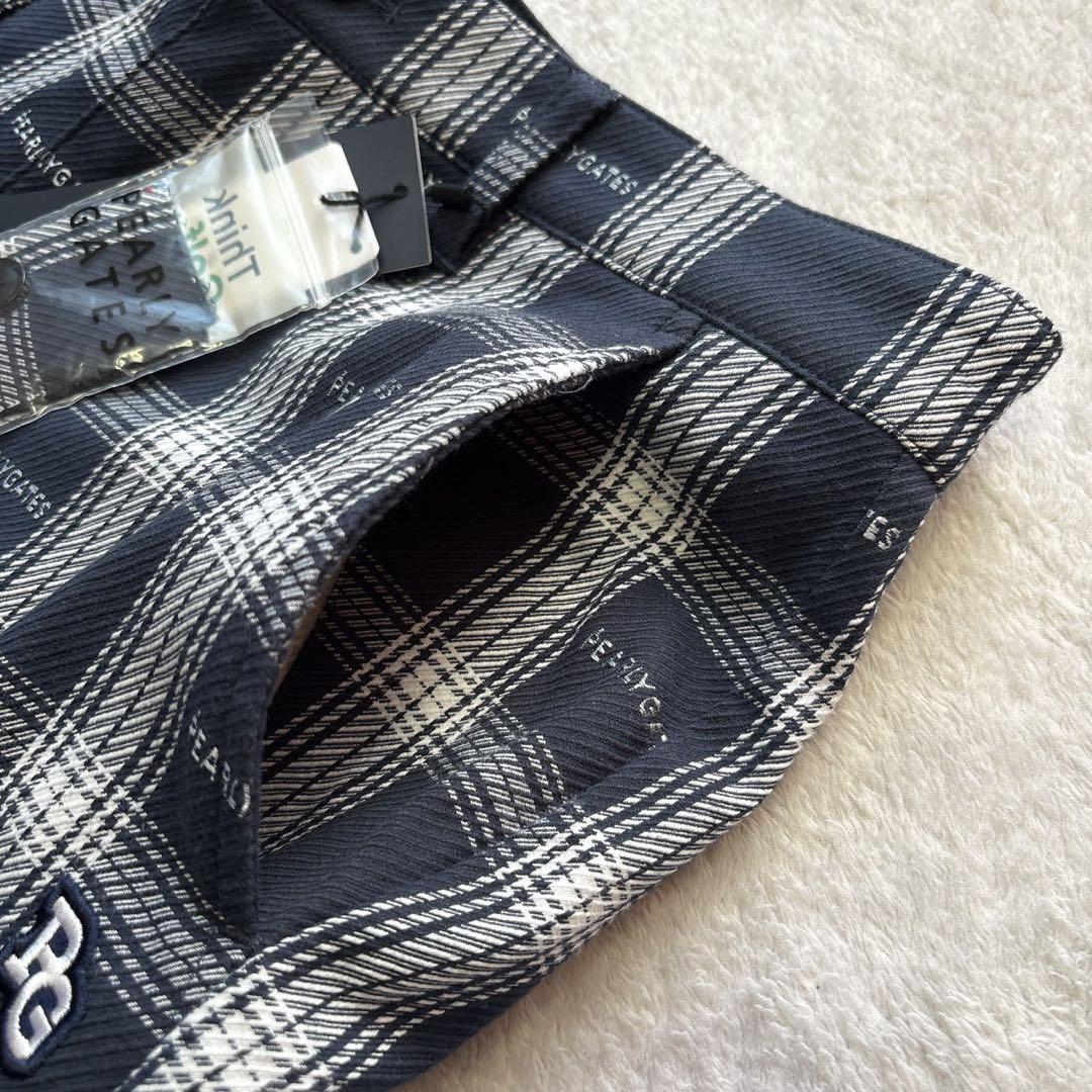 新品タグ付　 パーリーゲイツ 2024年　近年 ストレッチハーフパンツ チェック