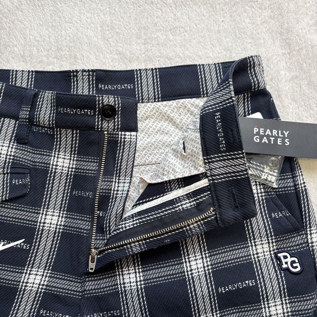 新品タグ付　 パーリーゲイツ 2024年　近年 ストレッチハーフパンツ チェック