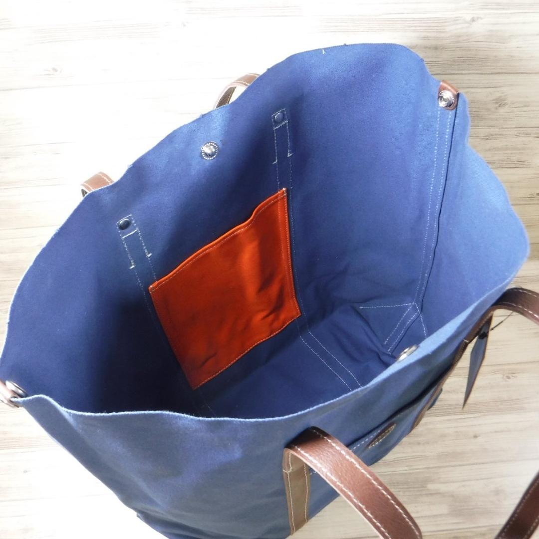 木の庄帆布 定価16280円 栃木レザー&帆布 トートバッグ 大容量 ゴルフOK
