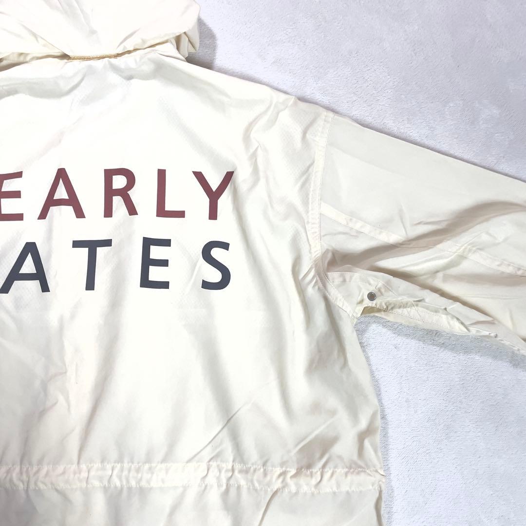 美品 パーリーゲイツ ナイロン フーディジャケット L アイボリー ハーフコート