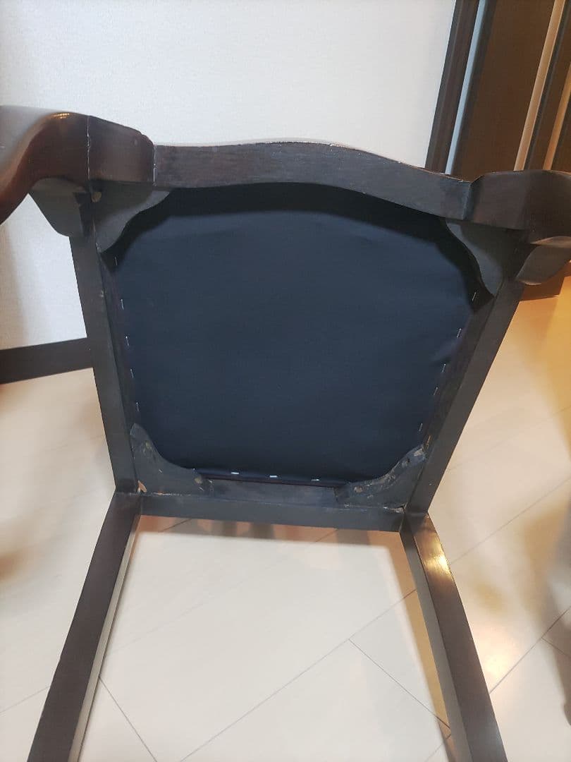 ②イギリス　アンティークチェア　マホガニー　ボール＆クロウ