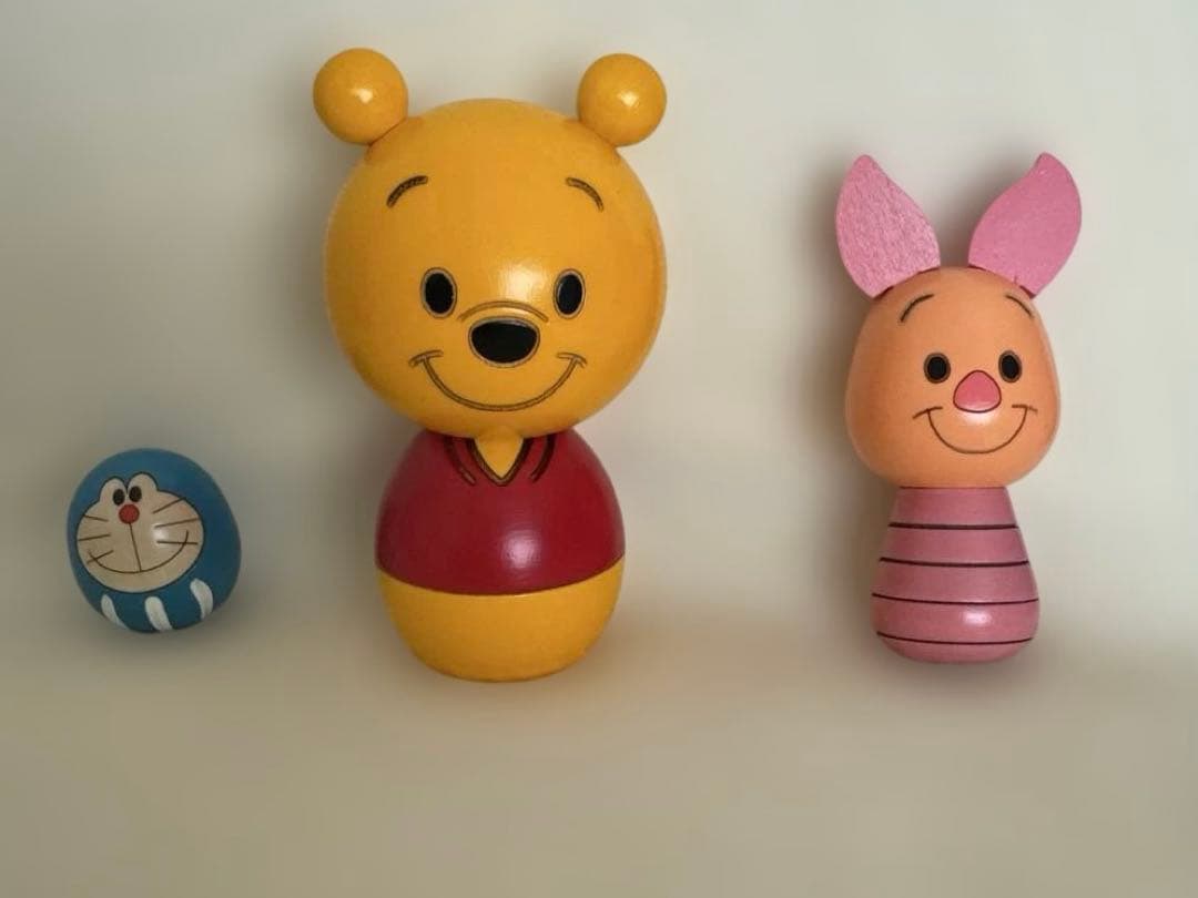 卯三郎こけし プーさん ピグレット ドラえもん