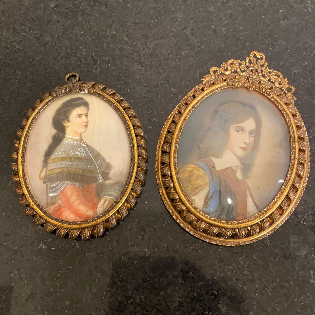 【蔵出し♡海外】人物画 ミニチュア　4作