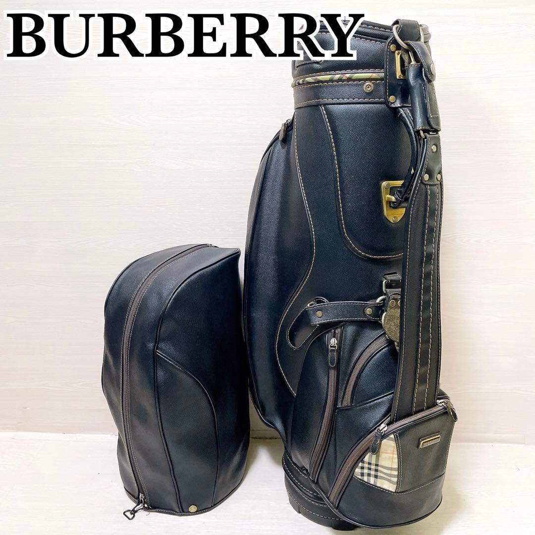 バーバリー キャディバッグ ノバチェック 9型 5分割 ブラック