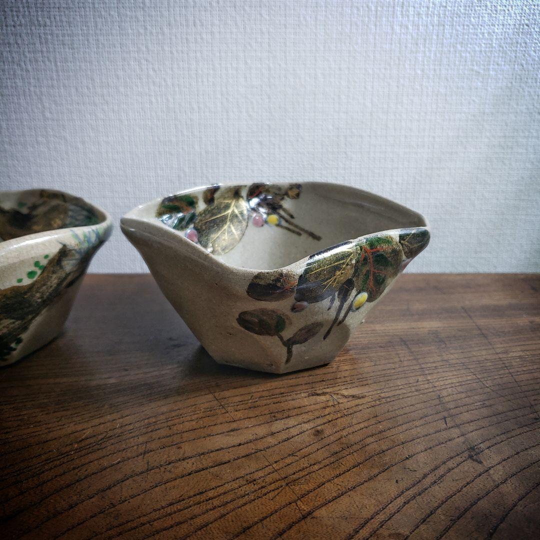 角鉢　向付　乾山　在銘　2客　京焼　訳あり　欠け