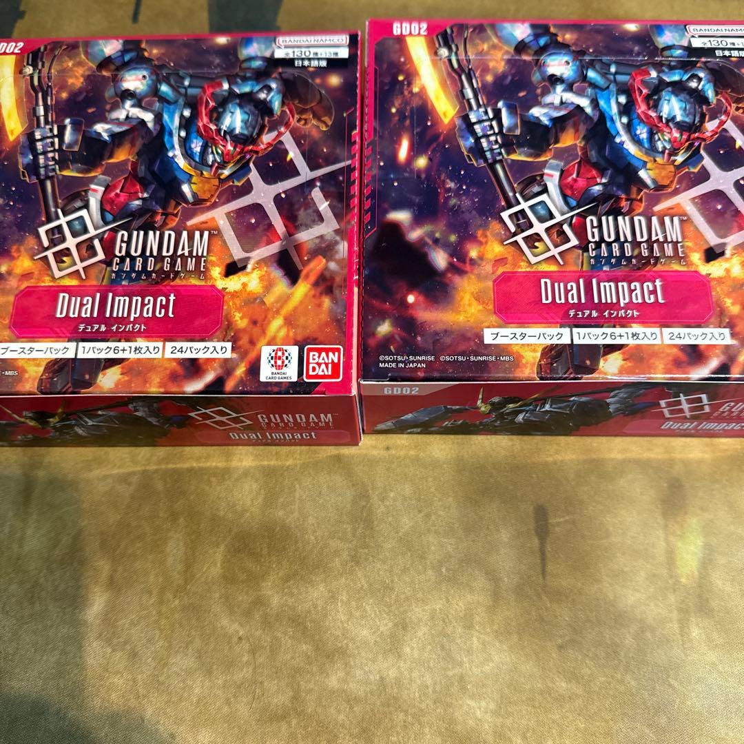ガンダムカードゲーム デュアルインパクト2BOXセットテープ付き新品未開封GD2