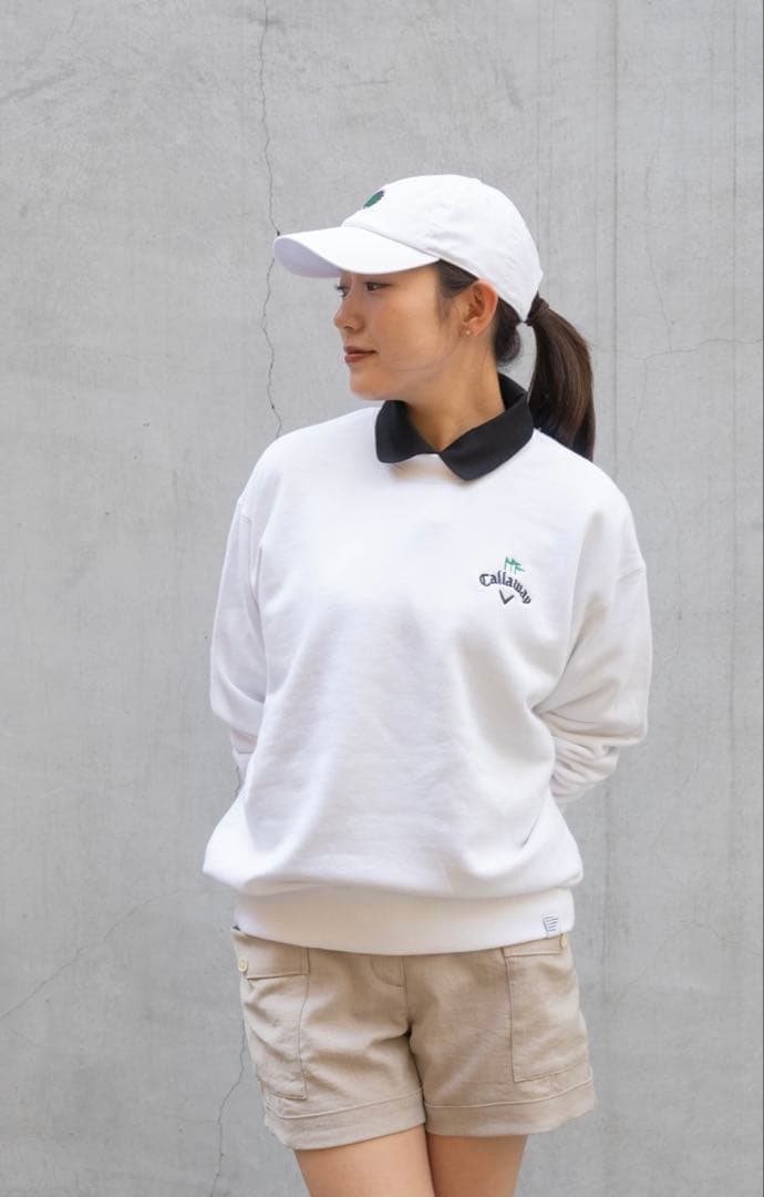 マーカー付・CLUBHAUS × CALLAWAY スウェットシャツ　Lサイズ