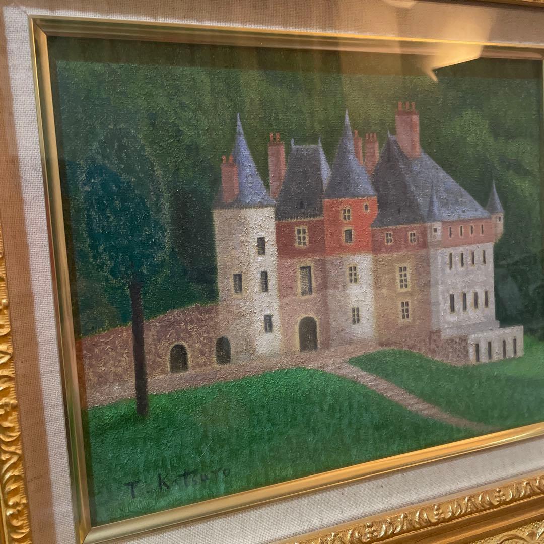 古城　肉筆　油彩　絵画　勝呂隆光　風景画 美術品　インテリア　真作　F3号