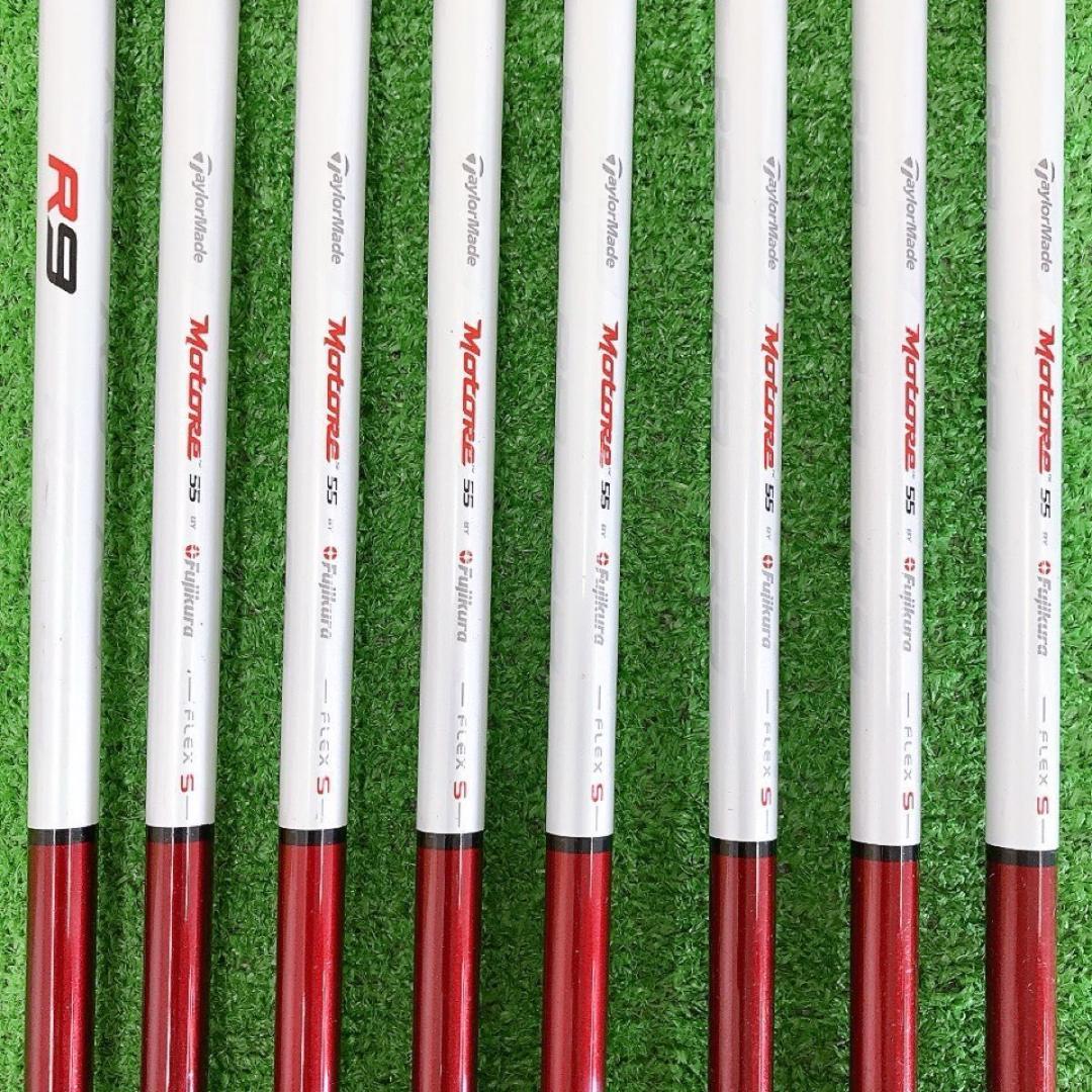 チ85★テーラーメイド R9 MAX 8本アイアンセット S 純正 Motore