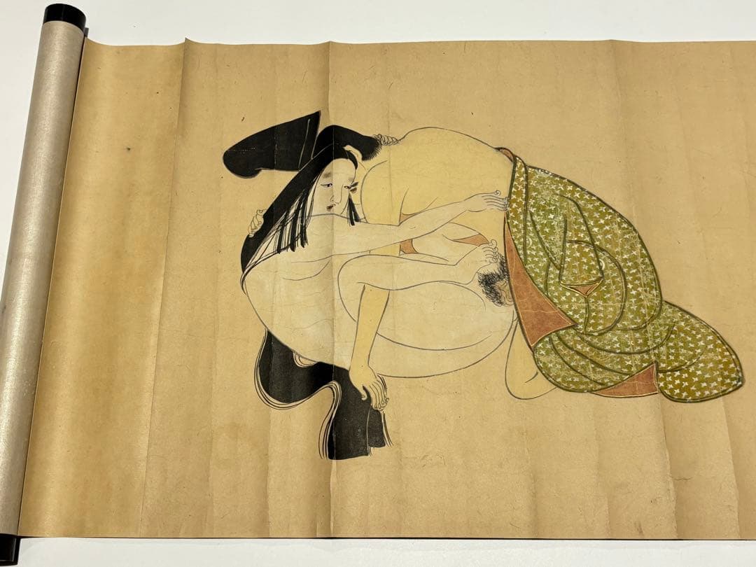 「江戸時代初期〜中期頃筆 春画巻」彩色肉筆 12図1巻|艶本 浮世絵 わじるし