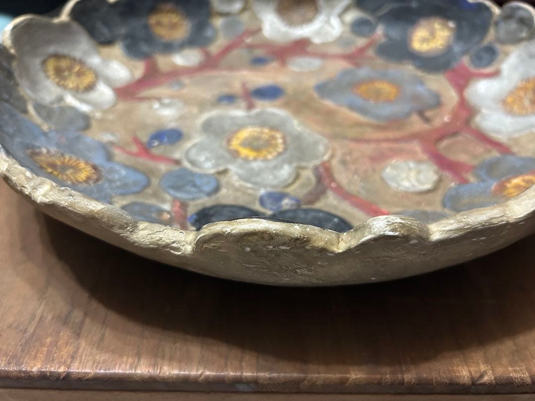 南紀 瑞芝堂製 梅図大鉢 桐箱共箱 1点 元値10万円