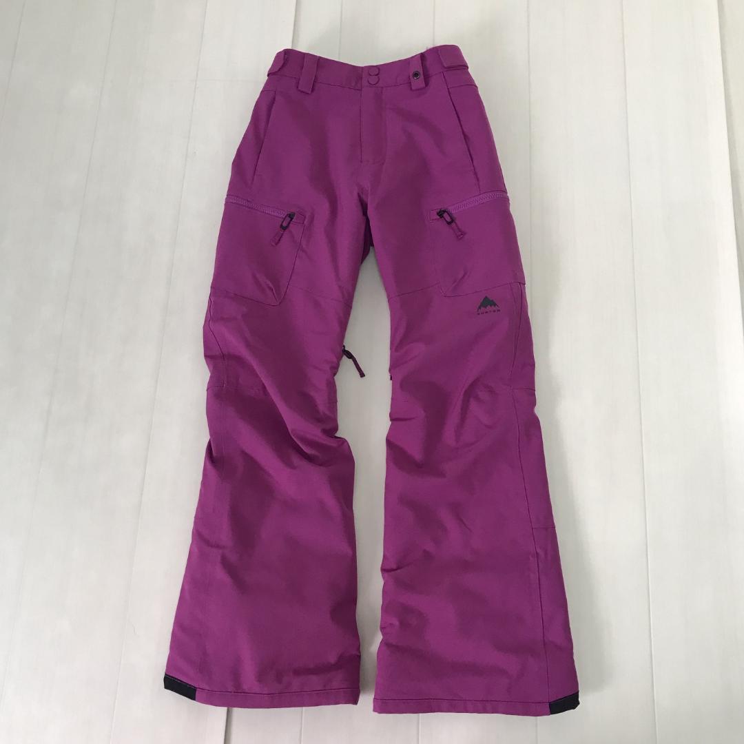 【美品】バートン　スノーボードウェア　キッズ　上下セット　むらさき　子供用Ｌ