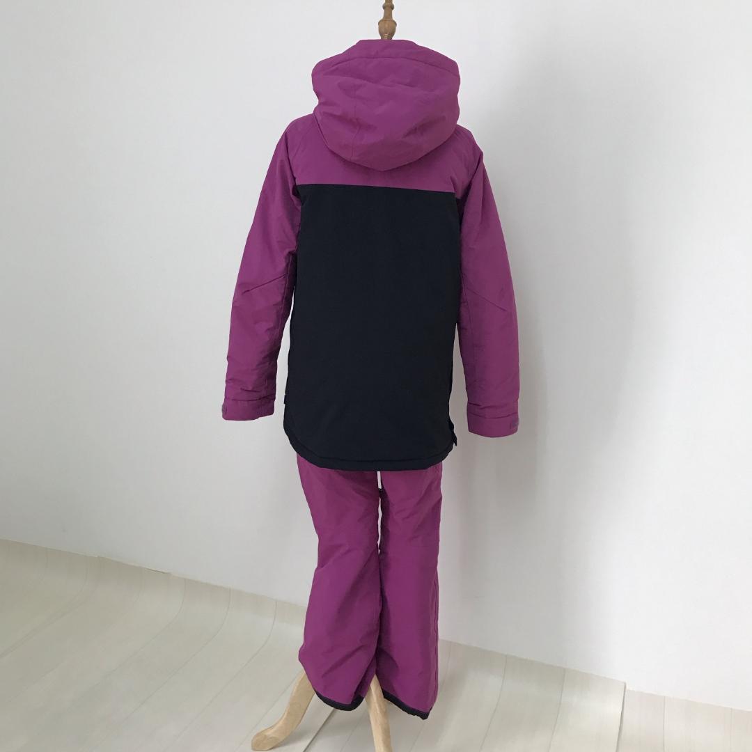 【美品】バートン　スノーボードウェア　キッズ　上下セット　むらさき　子供用Ｌ
