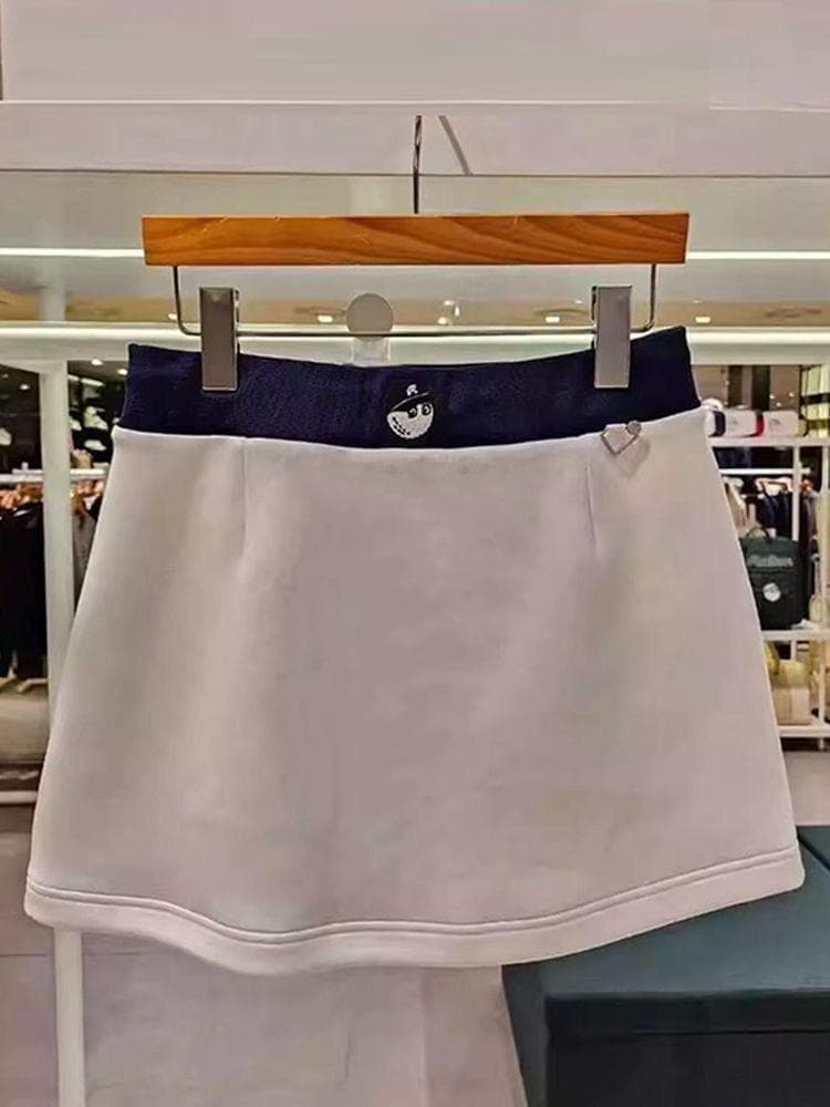 白色M マルボンゴルフ スカート MALBON GOLF スポーツスカート