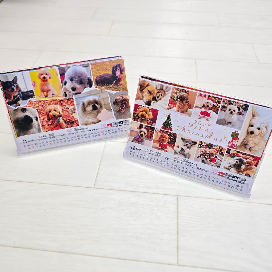①『犬』 卓上チャリティーカレンダー5枚セット