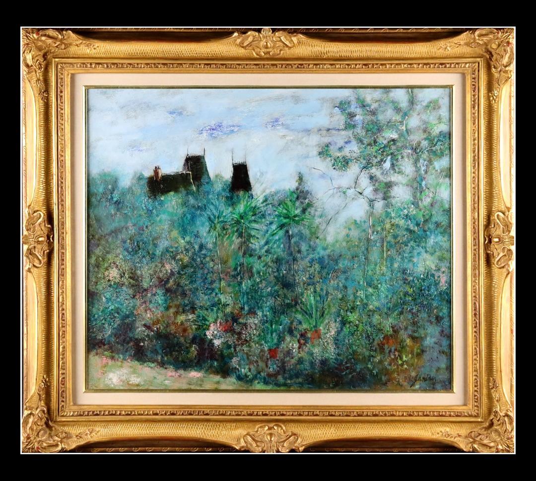 真作保証 ベルナール・ガントナー 「棕林」 油彩10号 タトウ箱付