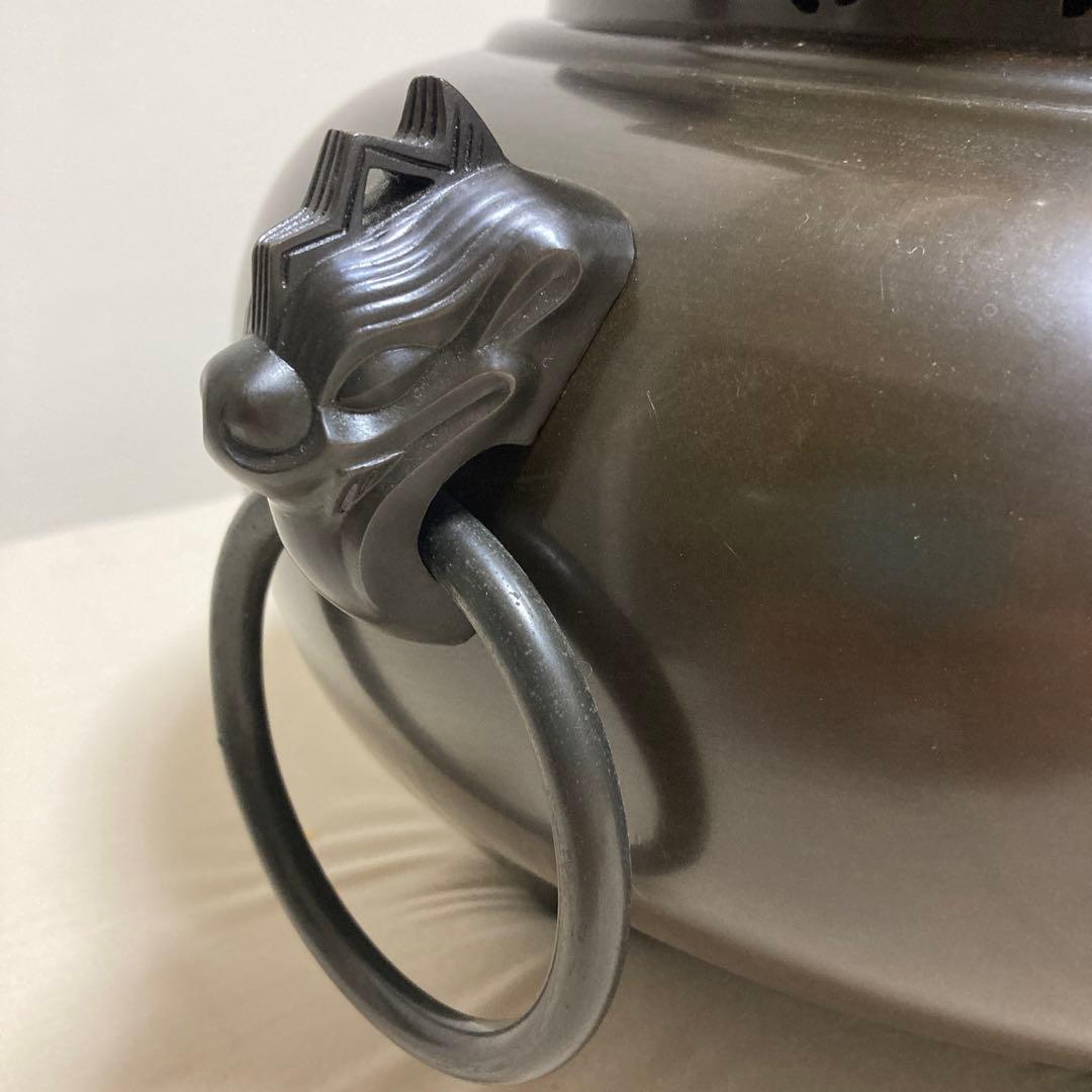 茶道具　金森紹栄　風炉　鬼面風炉　鋳物　工芸品