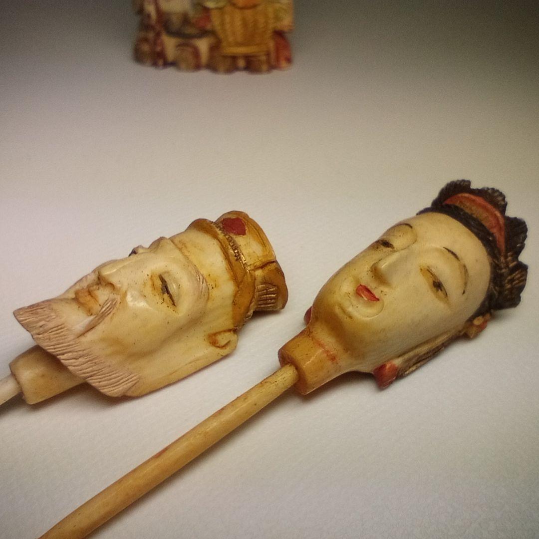 清代　皇帝皇后対鼻煙壺 （時代物 中国美術 　極上　根付）