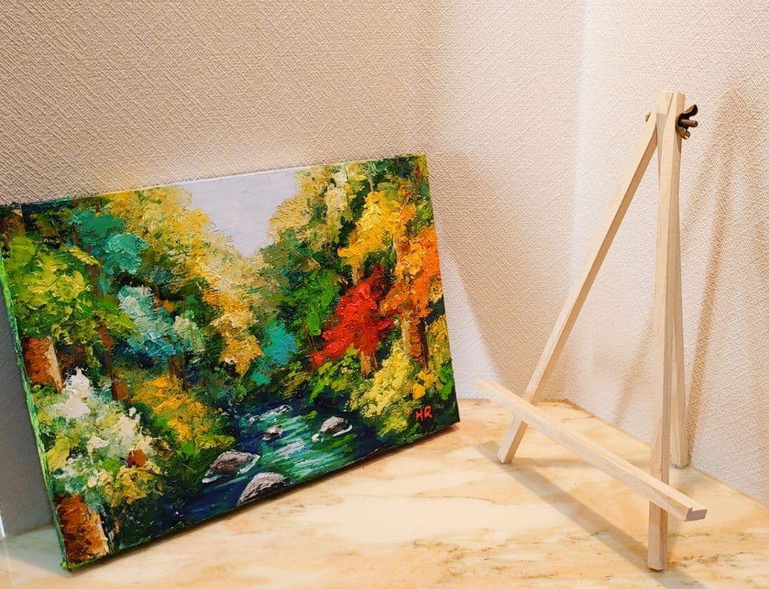 油絵 絵画【森の風景】