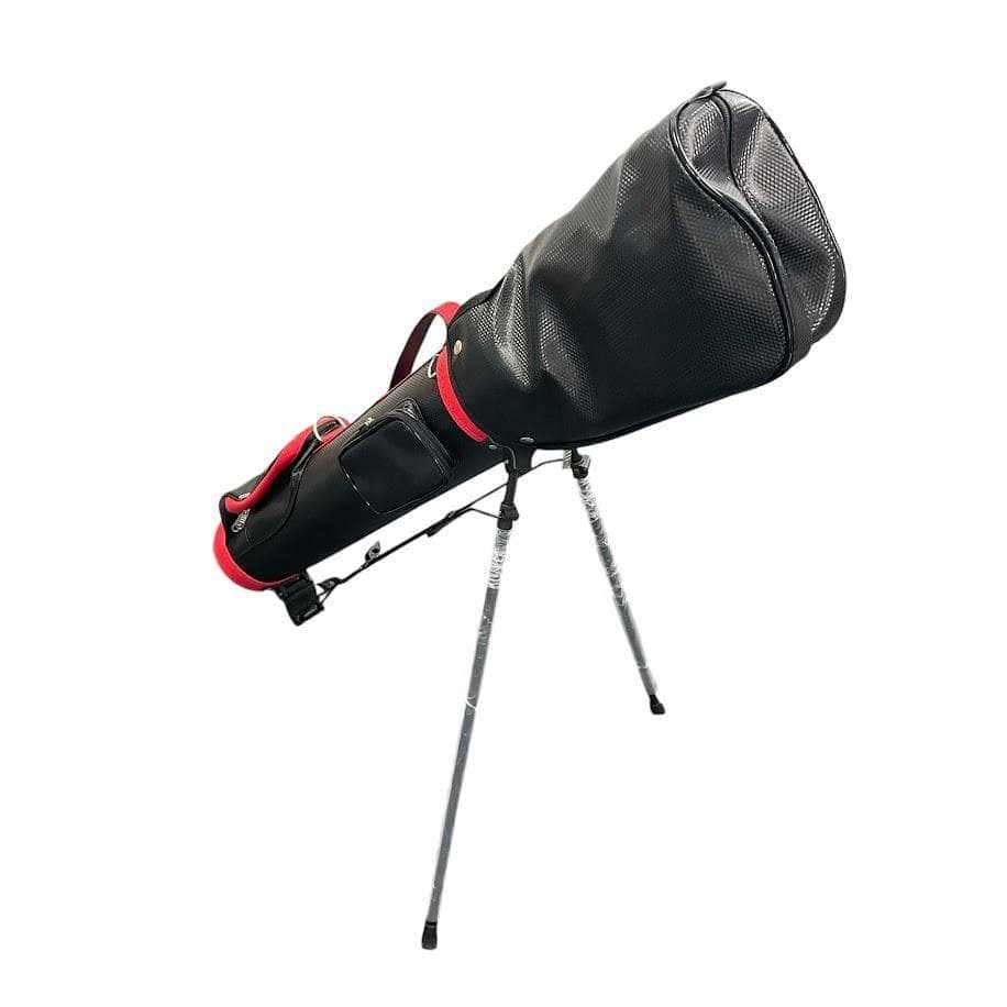 新品●Golzy● ゴルフクラブセット 自立式キャディバッグ・BKxRD 初心者