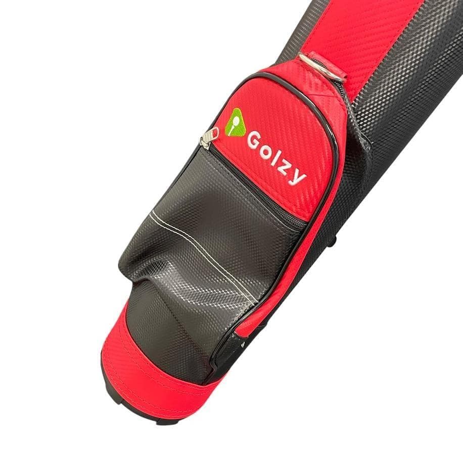 新品●Golzy● ゴルフクラブセット 自立式キャディバッグ・BKxRD 初心者